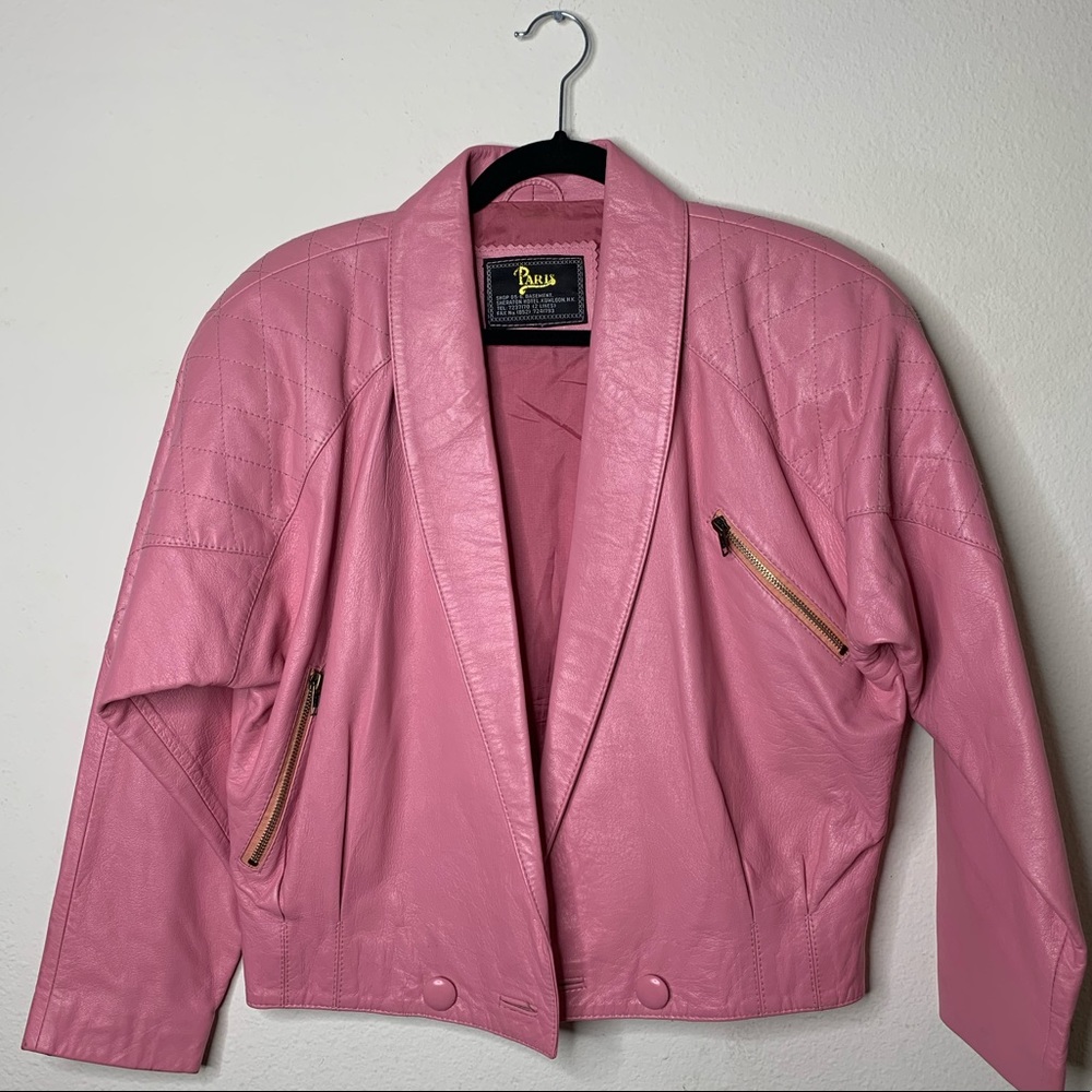 Vintage Cropped Leather Jacket